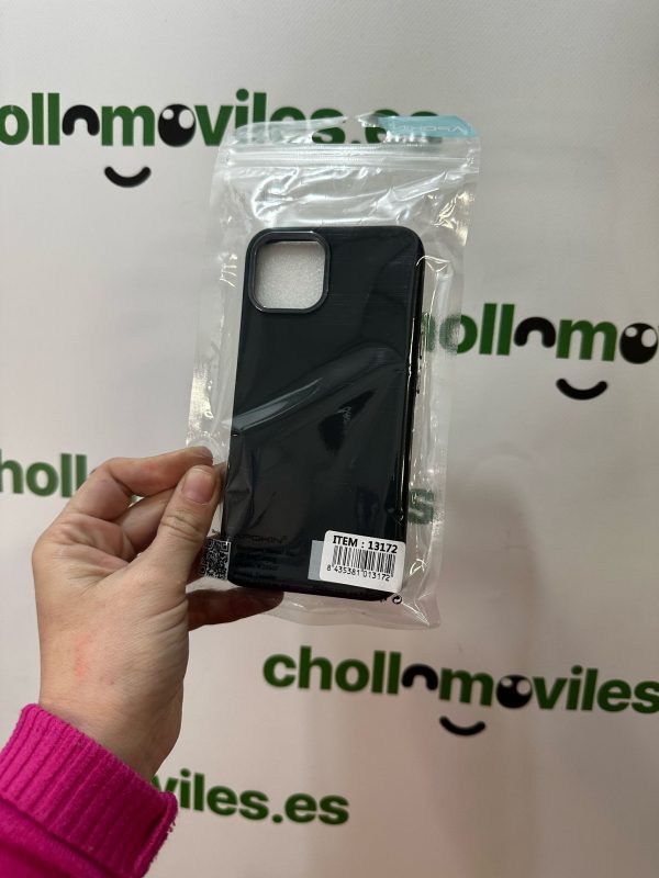 Funda iPhone 14 Negro Bordes Camara Aluminio